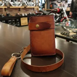 Biker Portemonnaie mit Kette - Braun - "Short Classic Vintage"